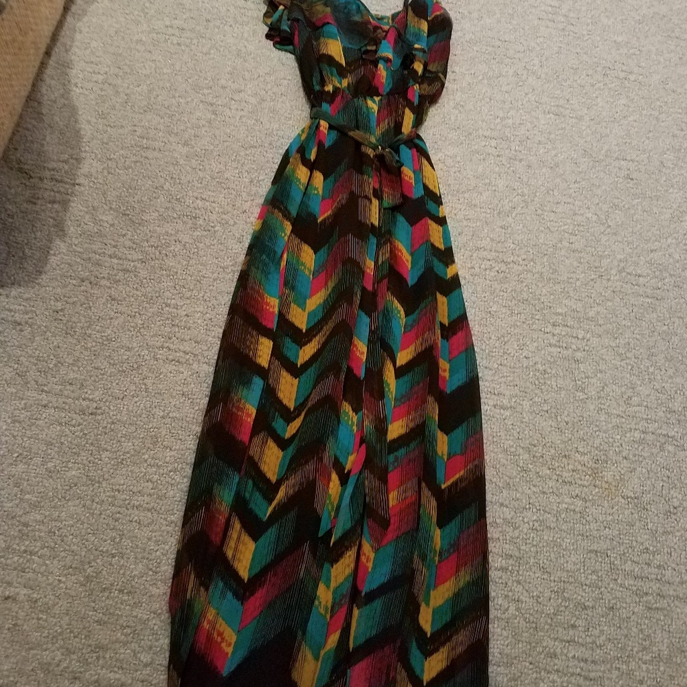 Long dress with spaghetti straps